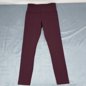 Athleta Ribbed Elation Legging in Mauve Plum